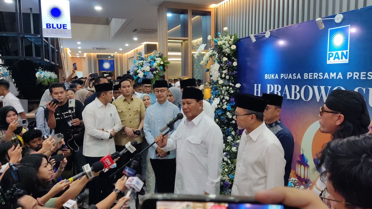 Prabowo Subianto saat berbuka bersama dengan PAN. (Indonesiaglobe/Ahda Bayhaqi)