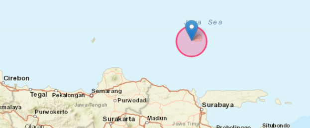 Titik gempa di Tuban, Jatim. (Foto: BMKG)