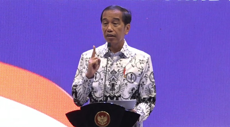 Presiden Jokowi saat berpidato (Foto: Sinpo.id/Setneg)