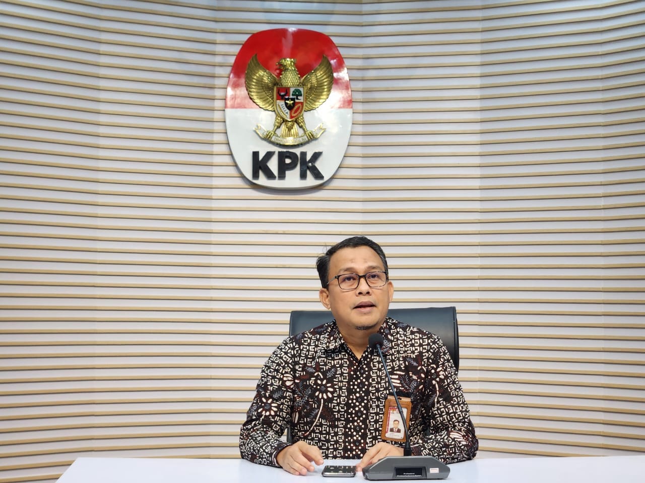 Kepala Bagian Pemberitaan KPK Ali Fikri. (Indonesiaglobe/Panji Septo)