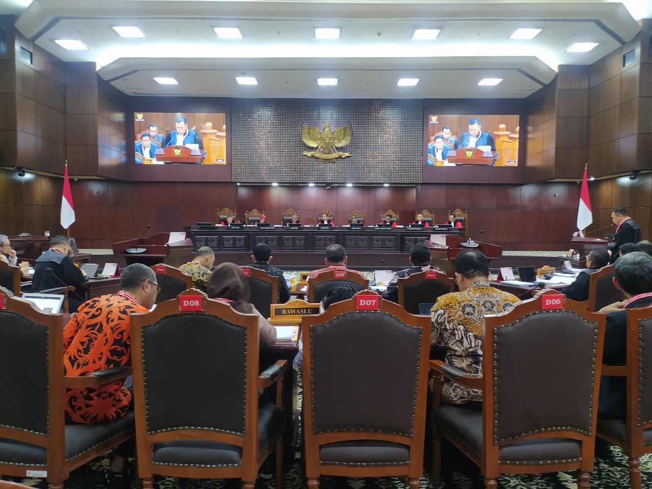 Situasi sidang PHPU di MK. (Indonesiaglobe/Oke Atmaja)