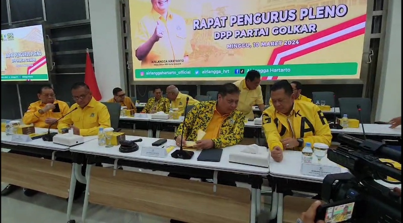 Pengurus Partai Golkar. (Indonesiaglobe/Ahda Bayhaqi)