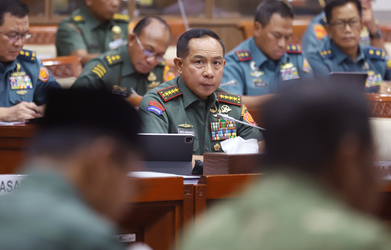 Panglima TNI Jenderal Agus Subiyanto. (Indonesiaglobe/Elvis Sendouw)