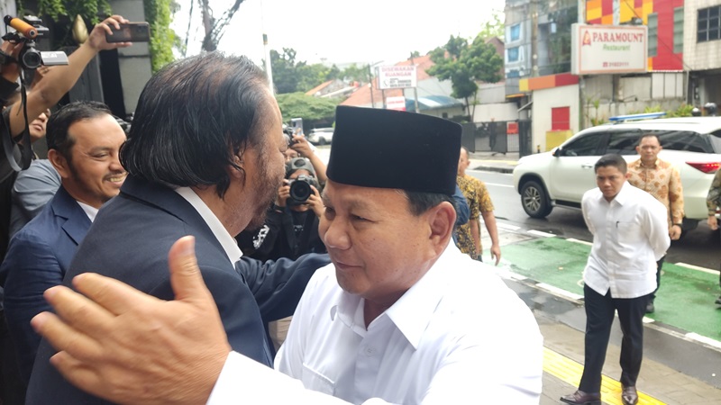 Prabowo bertemu Surya Paloh (Indonesiaglobe/Ahda)