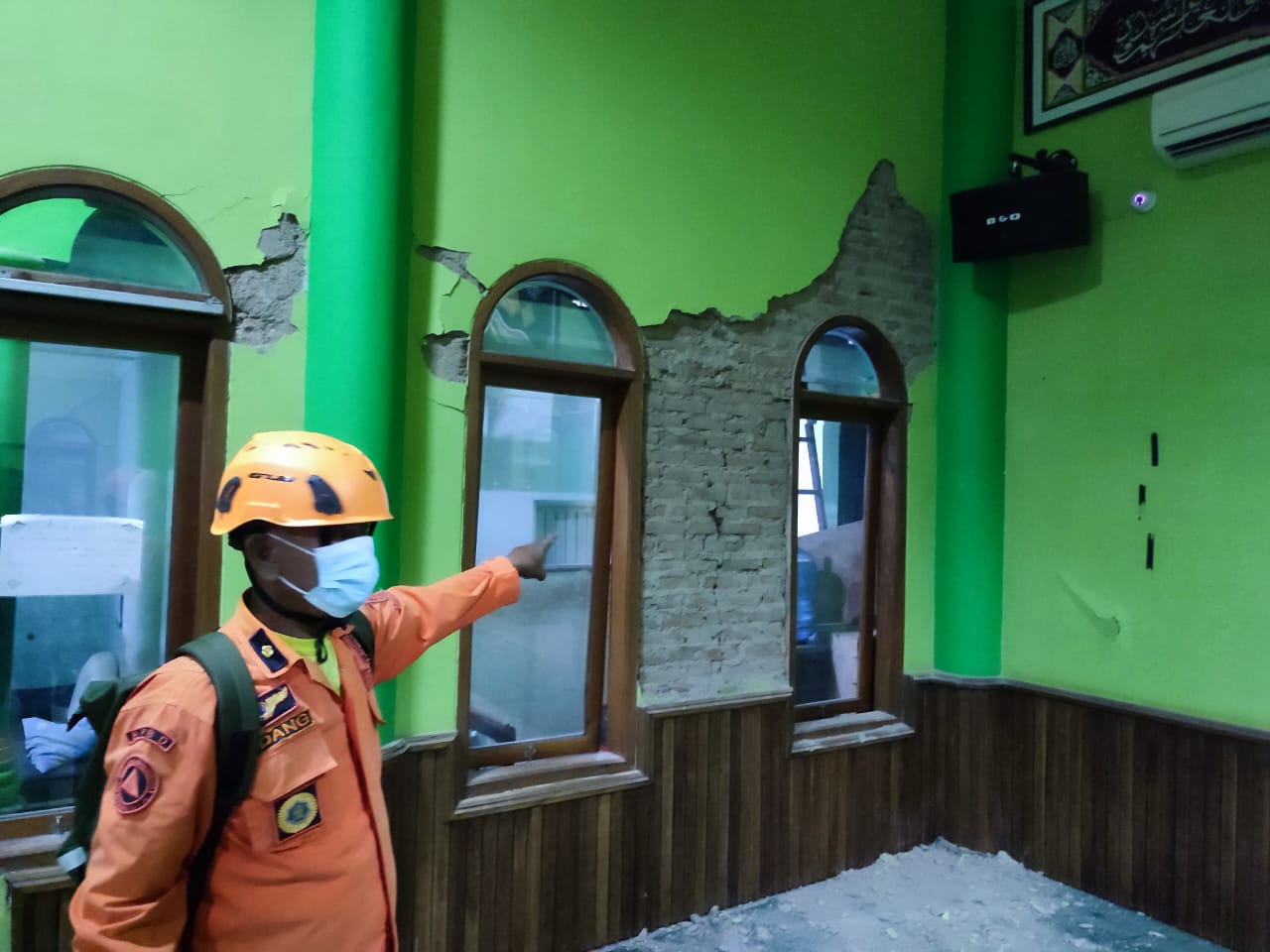 Gempa Garut M 6,2, tidak berpotensi tsunami. (Foto/BNPB)