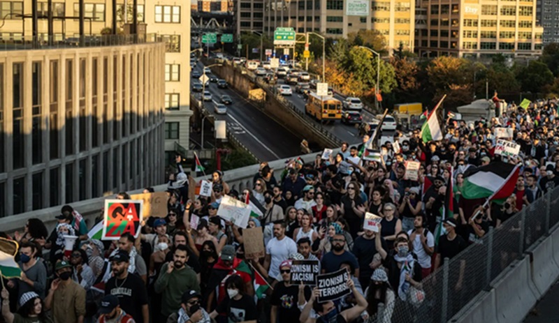 Demo pro-Palestina (Foto/NYT)