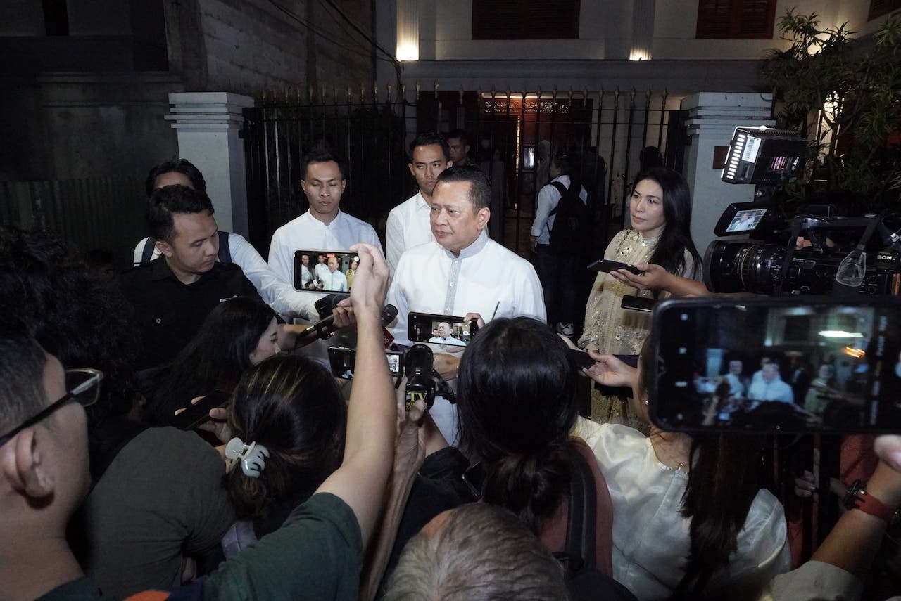 Bamsoet usai hadiri open house di rumah Prabowo. (Foto/Tim Bamsoet).