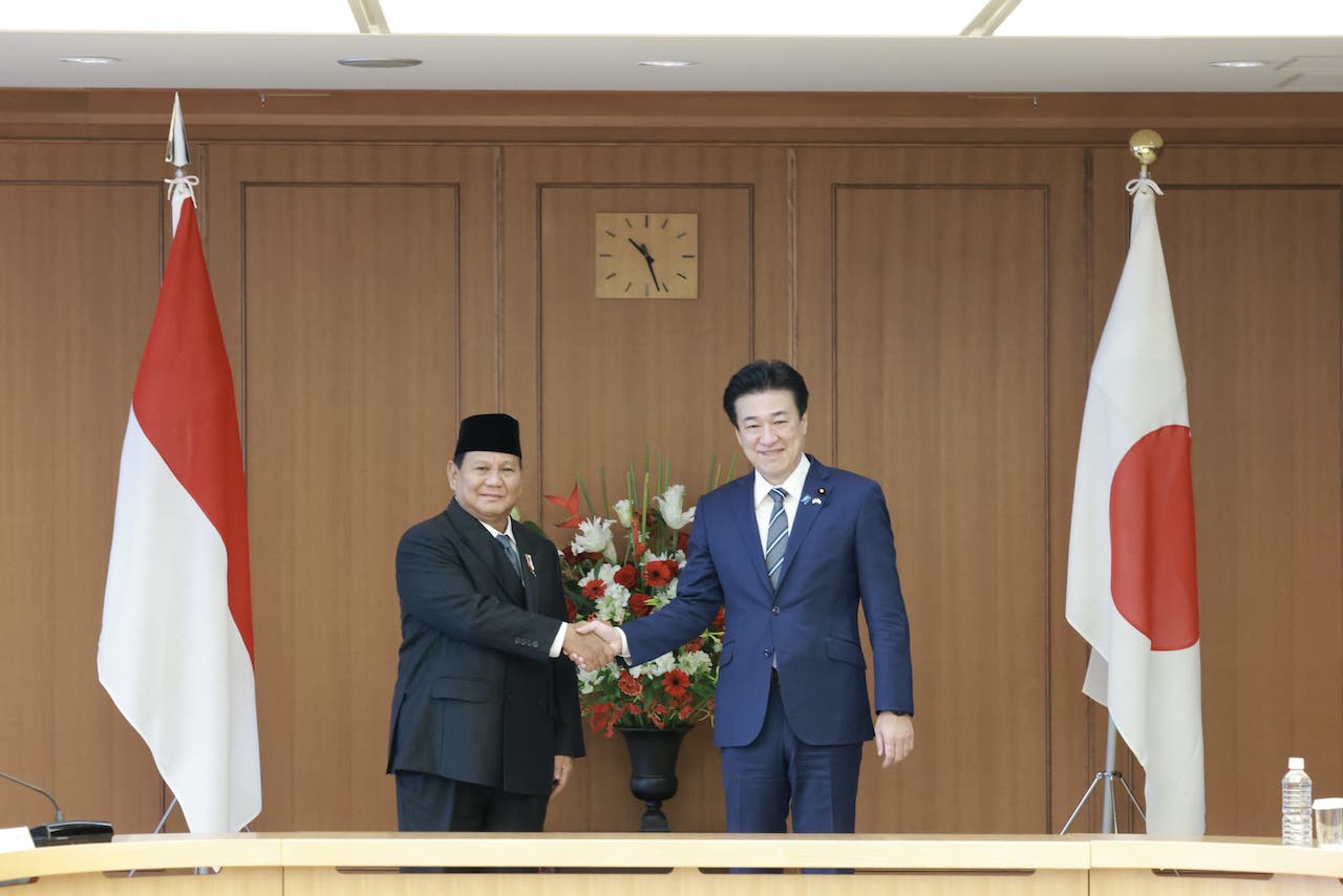 Menteri Pertahanan (Menhan) RI Prabowo Subianto bertemu dengan Menhan Jepang Kihara Minoru. (Foto/Kemenhan).