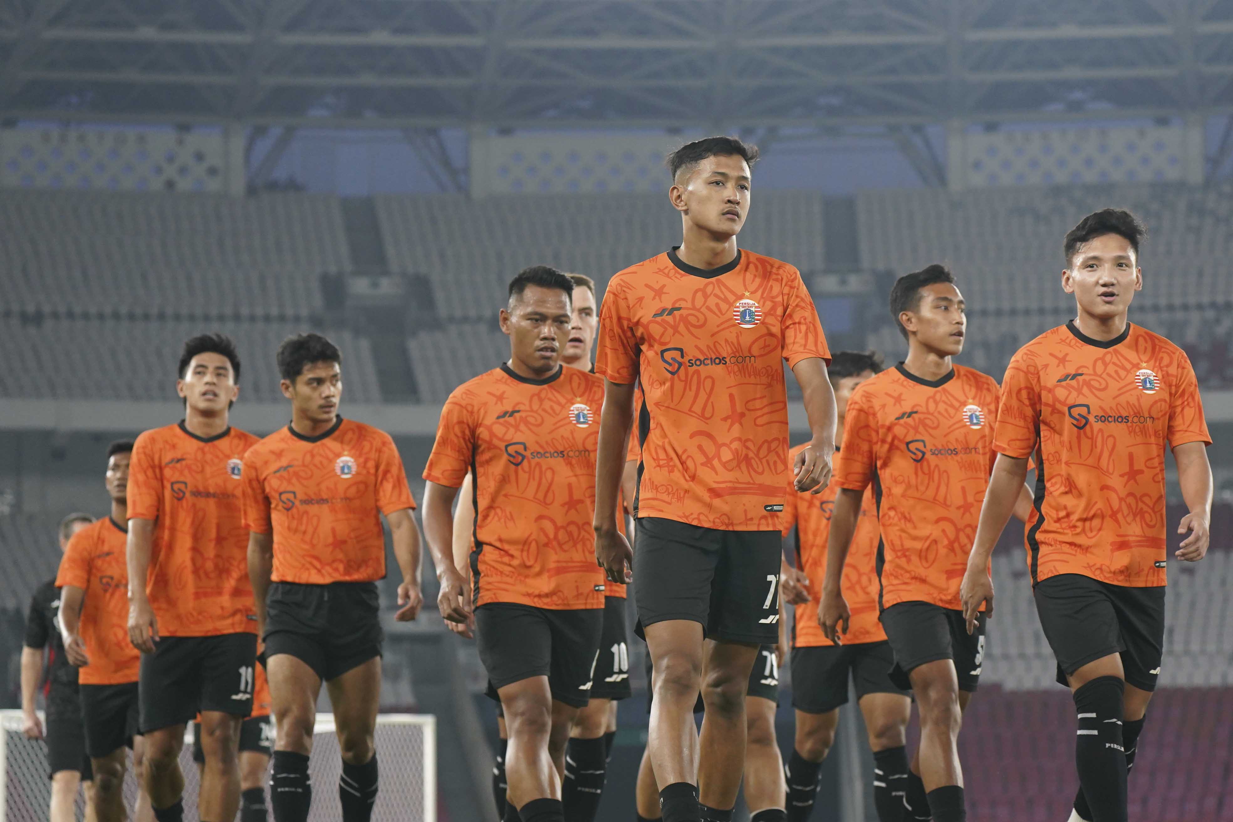 Para pemain Persija Jakarta tengah berlatih. (Foto: Persija)