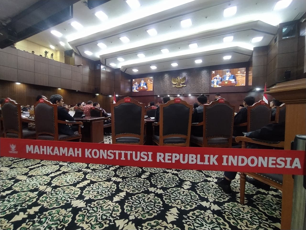 Situasi sidang di Mahkamah Konstitusi. (BeritaNasional/Oke Atmaja).