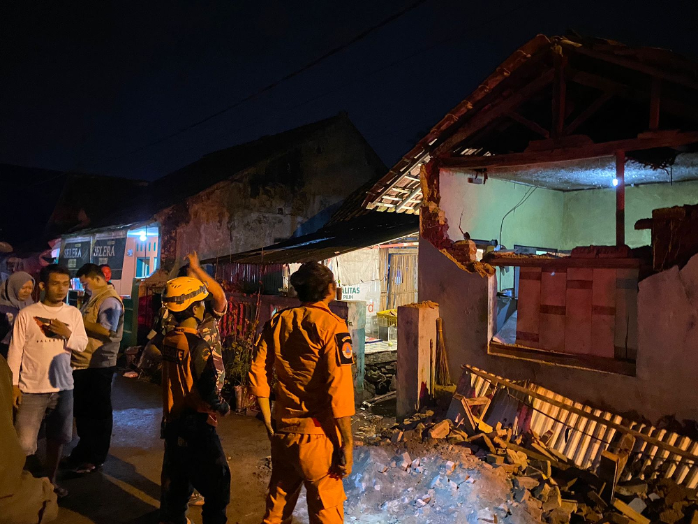 Gempa Garut M 6,2, tidak berpotensi tsunami. (Foto/BNPB)