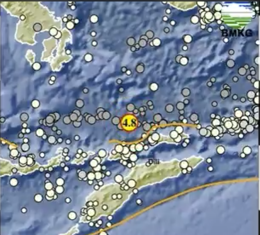 Titik gempa di Alor, NTT. (Foto: BMKG)