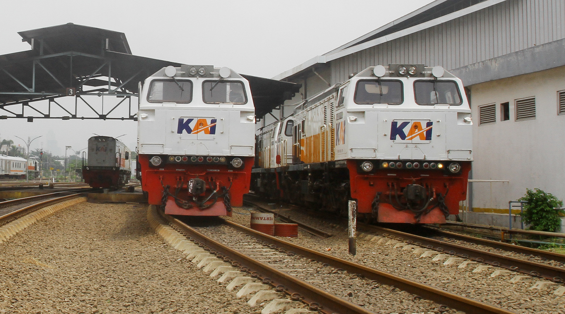 Lokomotif kereta api. (Indonesiaglobe/Oke Atmaja).