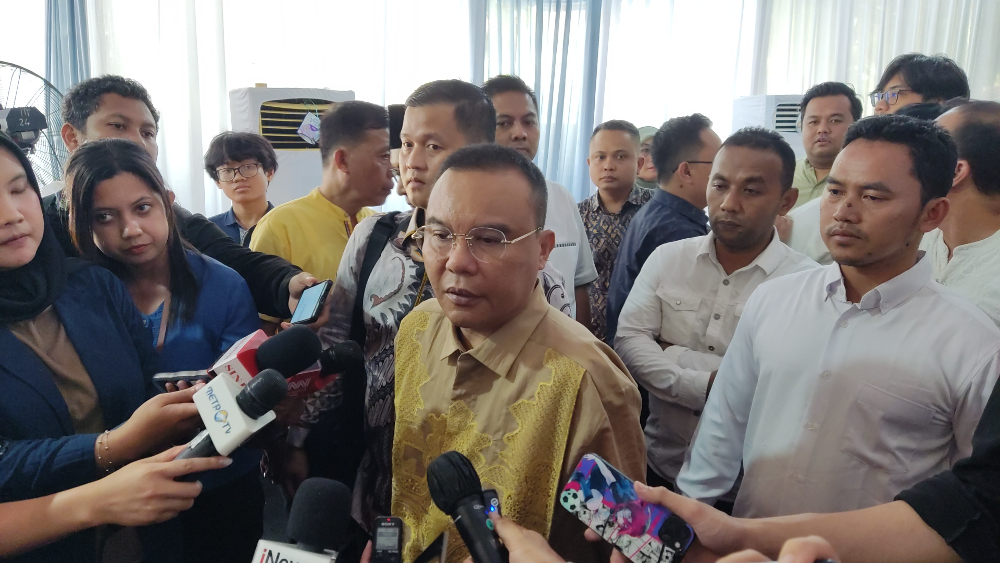 Ketua Harian DPP Partai Gerindra Sufmi Dasco Ahmad saat open house di kediamannya. (Foto/Ahda