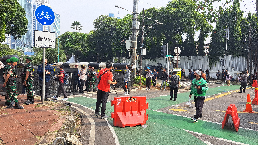 Suasana di KPU jelang Penetapan Prabowo-Gibran sebagai Presiden dan Wakil Presiden Terpilih. (Foto/Lidya)