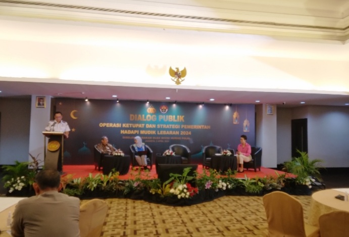 Jasa Marga dalam diskusi bertajuk Operasi Ketupat dan Strategi Pemerintah Hadapi Mudik Lebaran 2024 di Grand Hotel Kemang, Jakarta, Selasa (2/4). (Indonesiaglobe/Mufit)