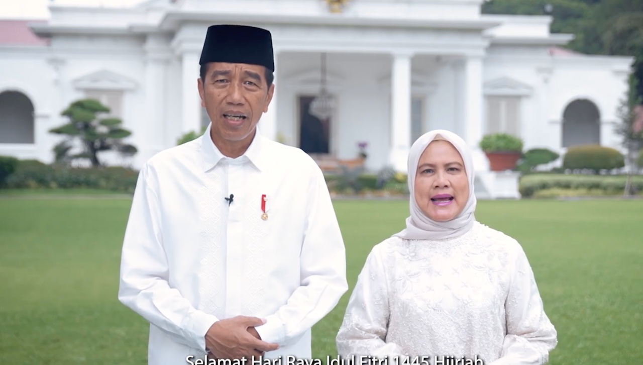 Presiden Jokowi dan Ibu Negara Iriana. (Foto/YouTube Sekretariat Presiden).