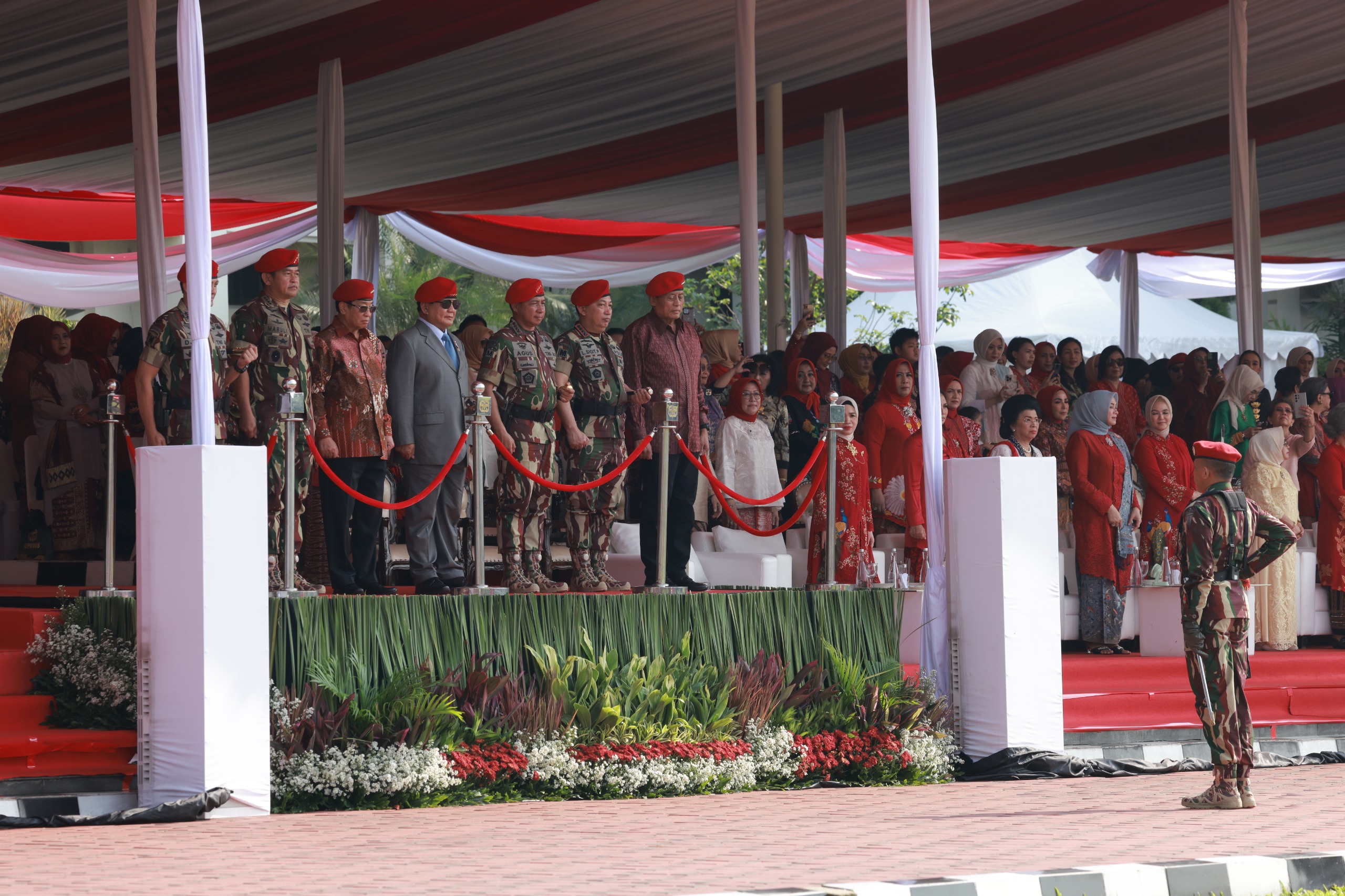 Menteri Pertahanan (Menhan) RI Prabowo Subianto hadiri upacara peringatan HUT ke 72 Kopassus. (Foto/Tim Prabowo)