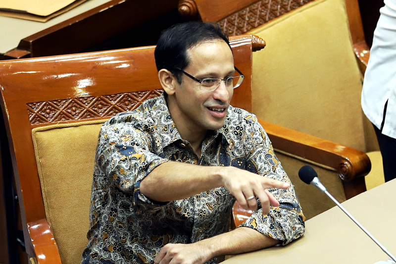Raker komisi X bersama Menteri Nadiem. (Indonesiaglobe/Elvis Sendouw)