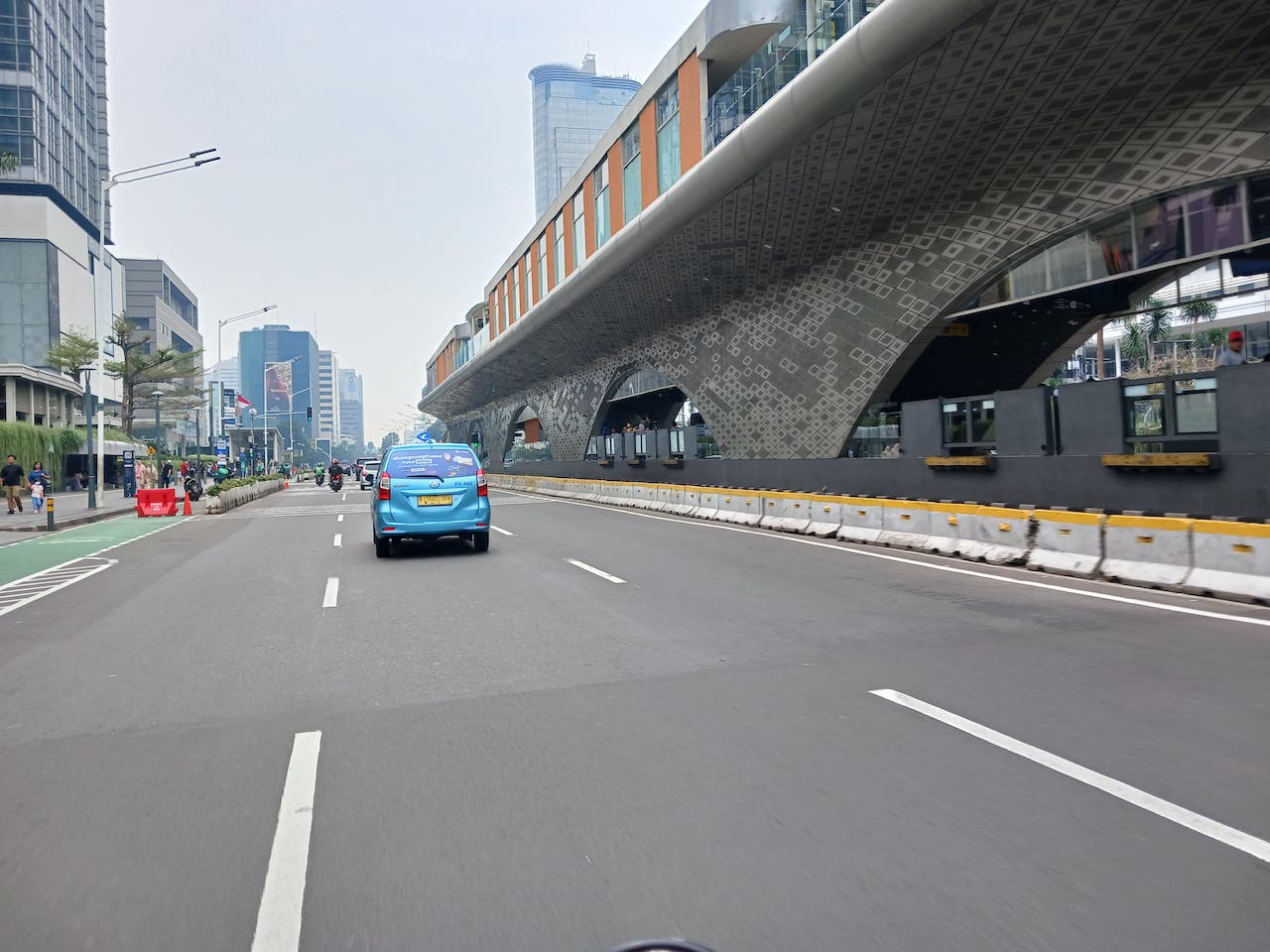 Situasi jalanan Jakarta saat libur Lebaran. (BeritaNasional/Ahda Bayhaqi).