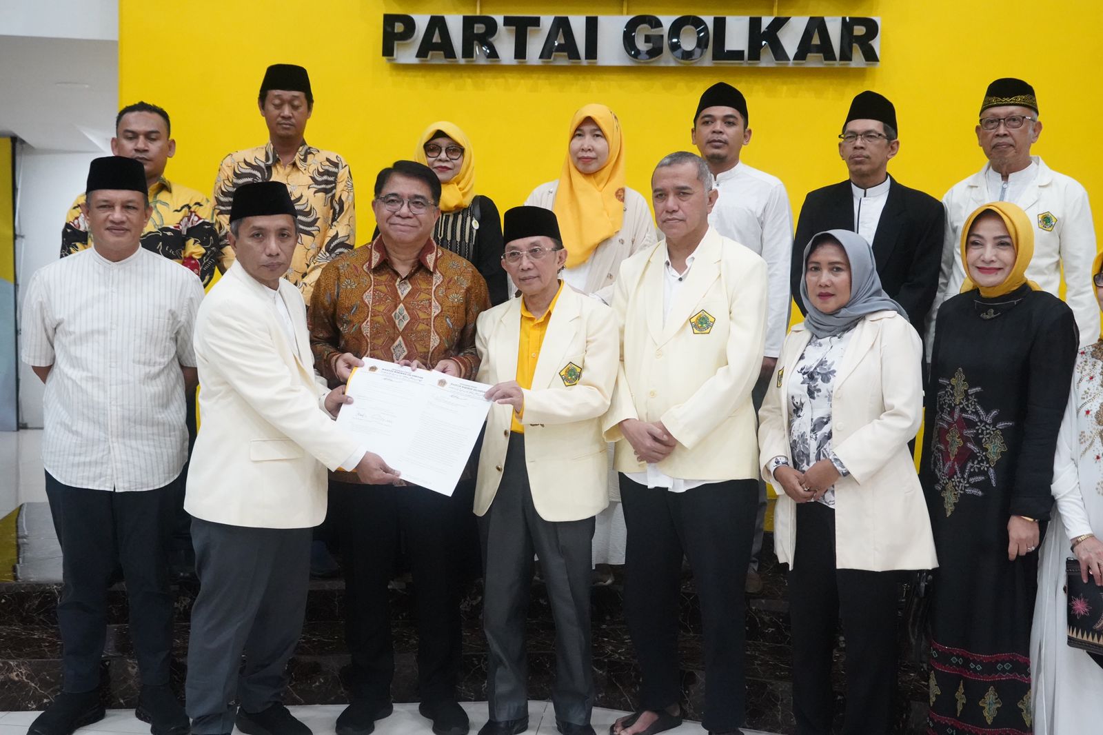 Ormas MDI Dukung Airlangga Hartarto sebagai Calon Ketua Umum pada Munas 2024. (Ahda Bayhaqi)