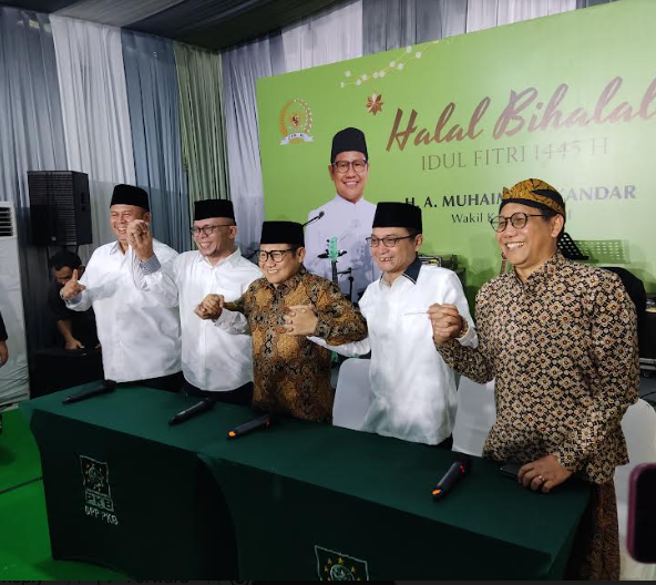Ketua Umum PKB Muhaimin Iskandar (tengah). (BeritaNasional/Ahda Bayhaqi)