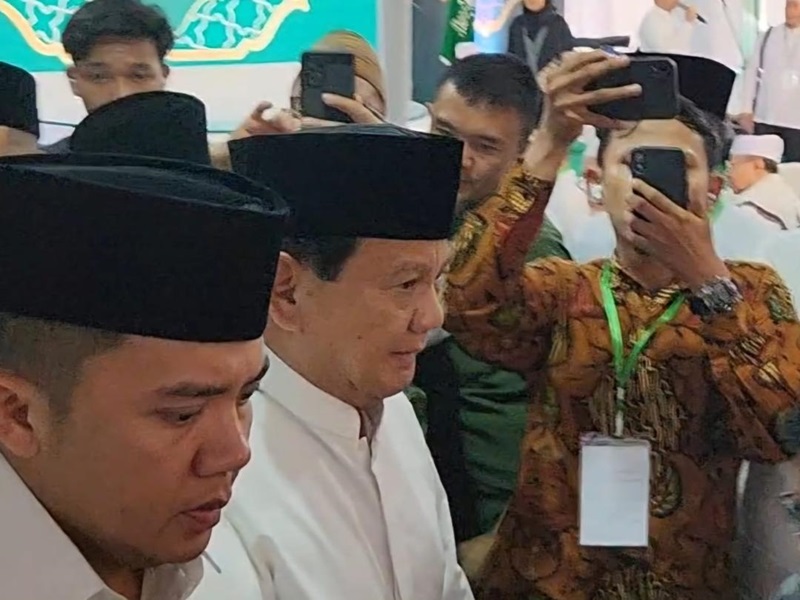 Prabowo saat ke PBNU (Beritanasional/Panji)