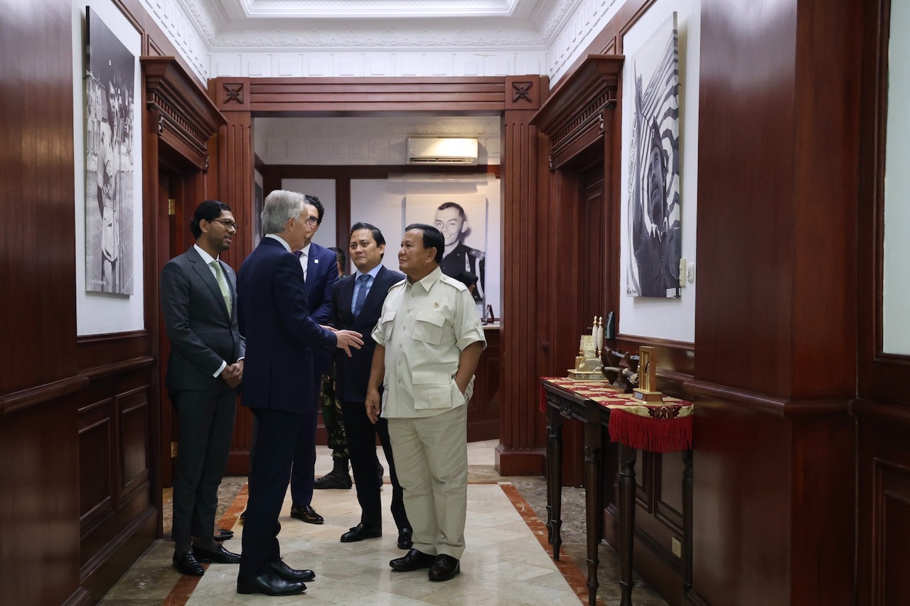 Prabowo Subianto bertemu dengan Tony Blair. (Foto/Tim Prabowo)