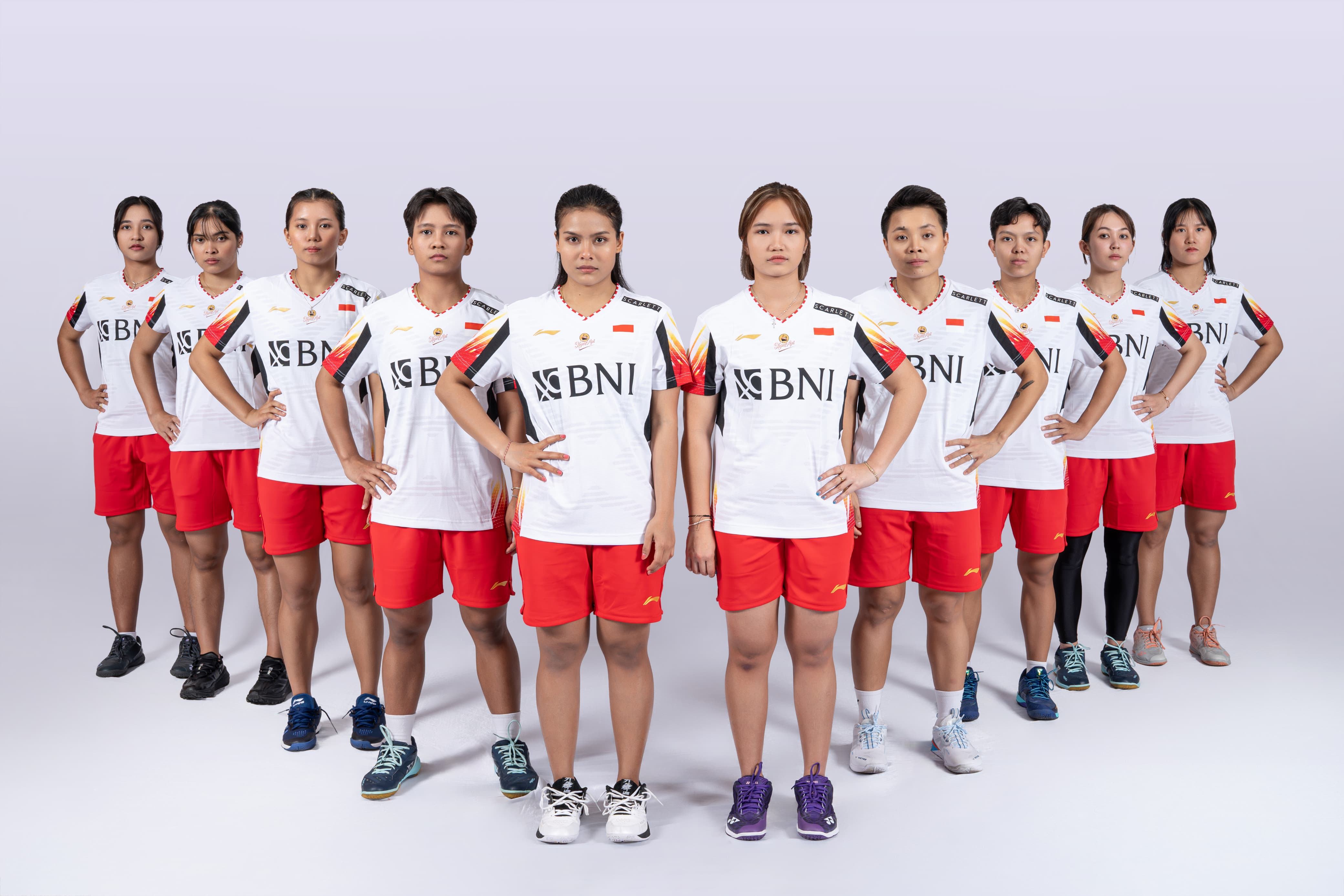 Skuad tim bulu tangkis putri Indonesia yang berlaga di Uber Cup 2024. (Foto/dok PBSI