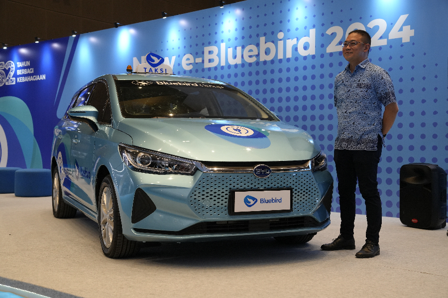 Taksi listrik Bluebird terbaru. (Foto/Bluebird)