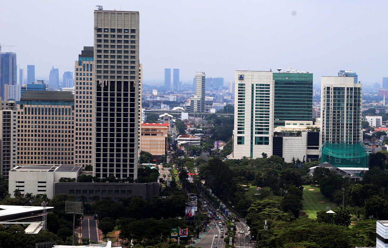 Ilustrasi cuaca cerah Jakarta. (BeritaNasional/Elvis).