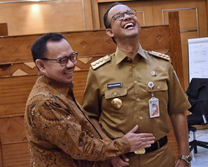 Mantan Menteri ESDM Sudirman Said saat bersama Anies Baswedan. (Foto/Instagram Surdiman Said)