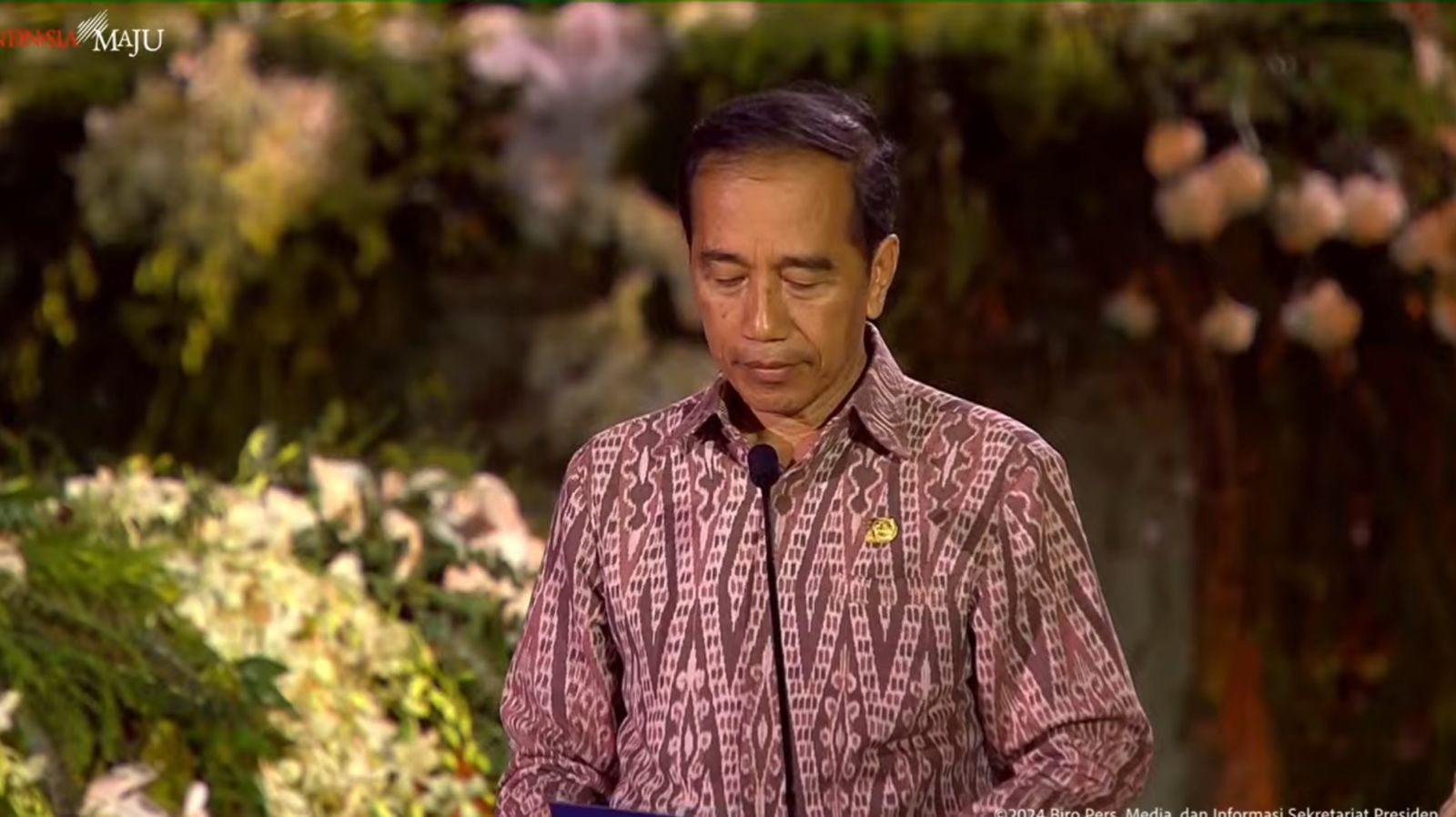 Presiden Jokowi di Gala Dinner KTT WWF. (Foto/YouTube Sekretariat Presiden)