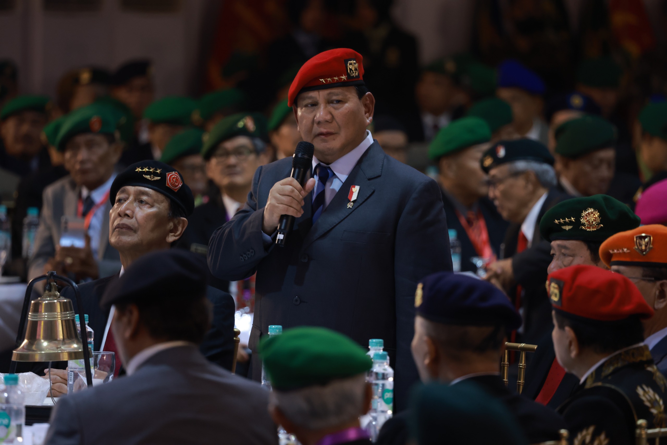 Menteri Pertahanan Prabowo Subianto saat hadiri alumni Akabri (Foto/Tim Prabowo).