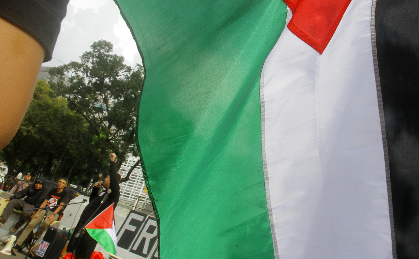 Ilustrasi bendera Palestina. (BeritaNasional/Oke Atmaja).