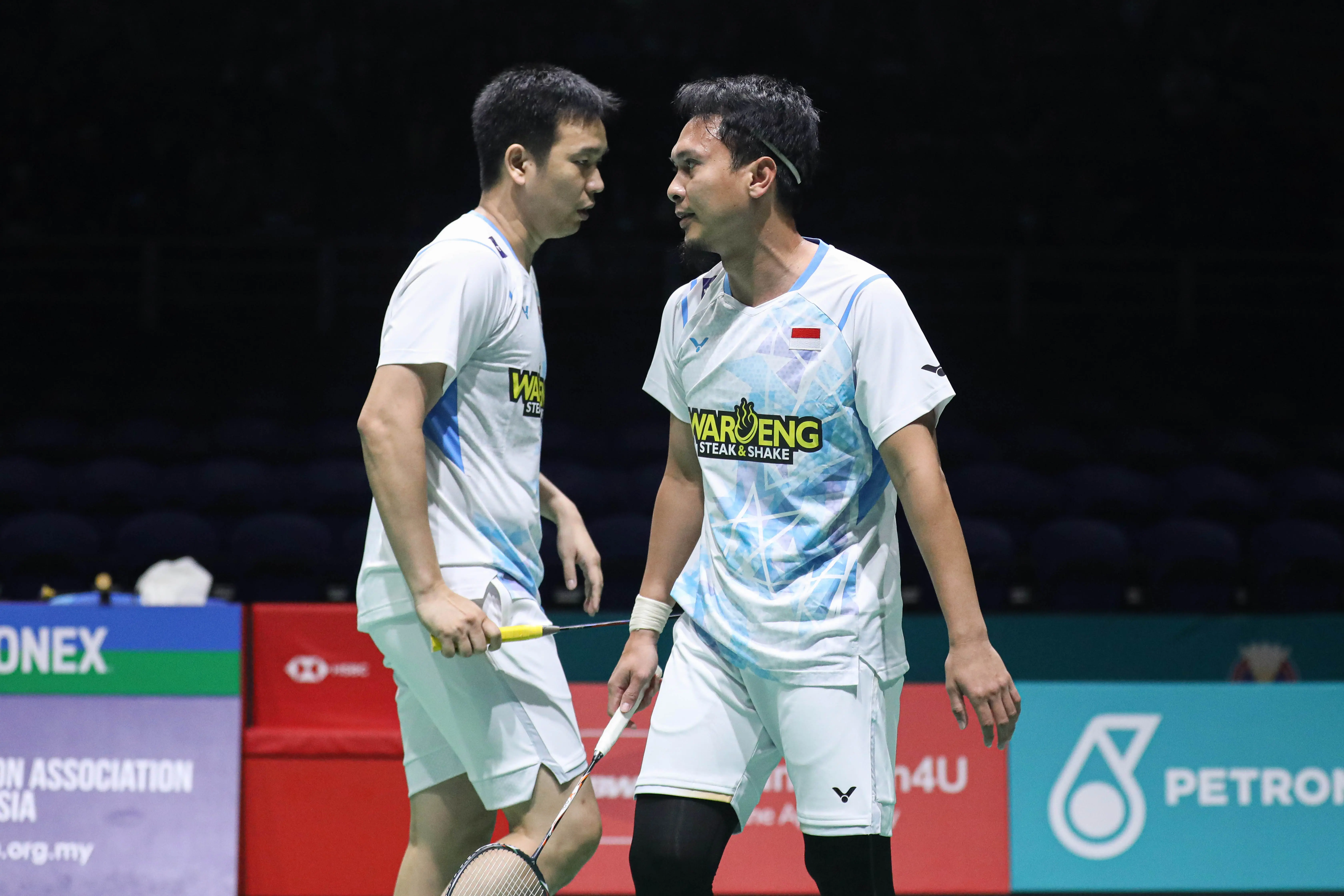 Pasangan ganda putra Indonesia Hendra Setiawan/Mohammad Ahsan. (Foto: PB PBSI)