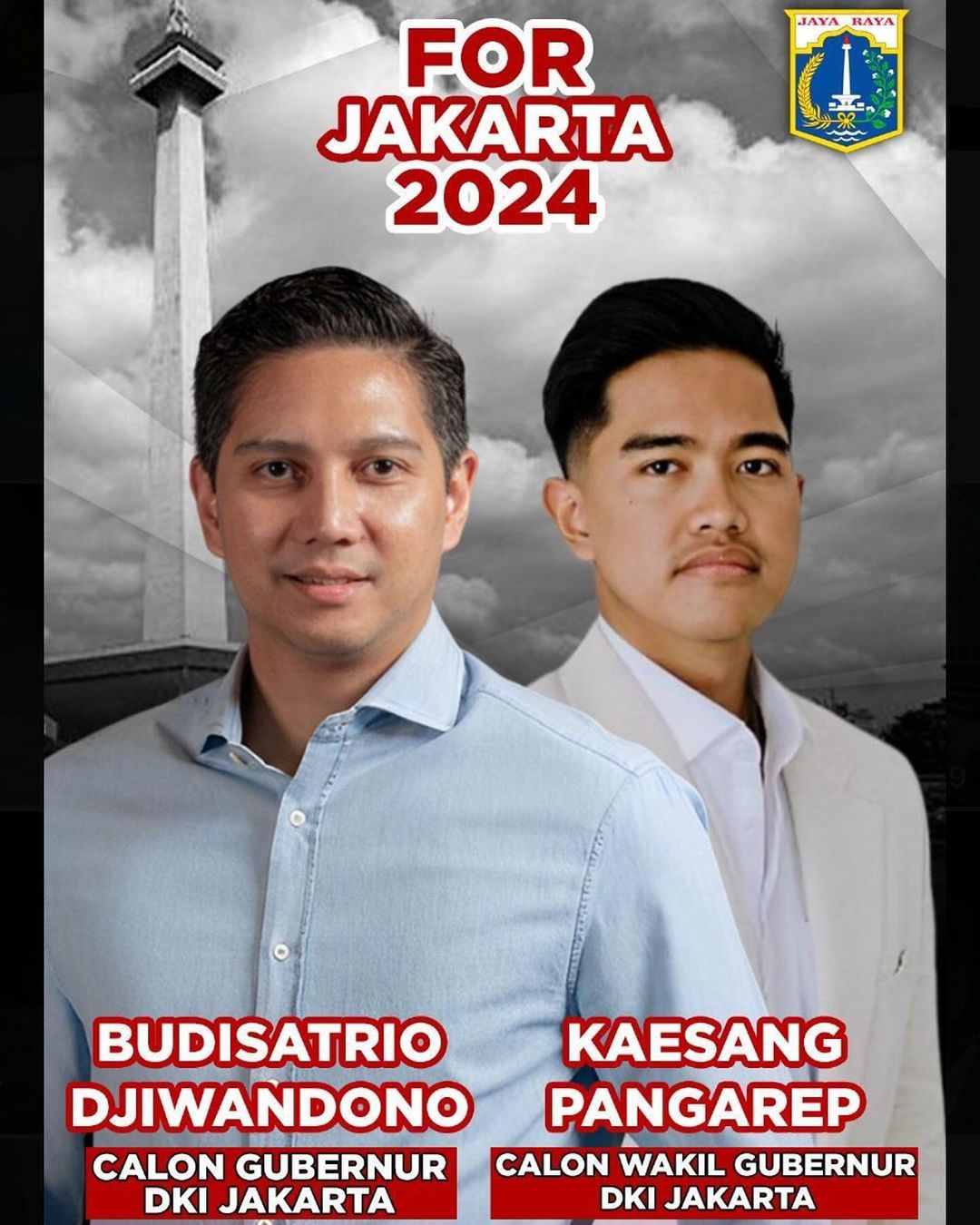 duet Budisatrio Djiwandono dan Kaesang Pangarep untuk Pilkada Jakarta 2024. (Foto/instagram/sufmi_dasco)