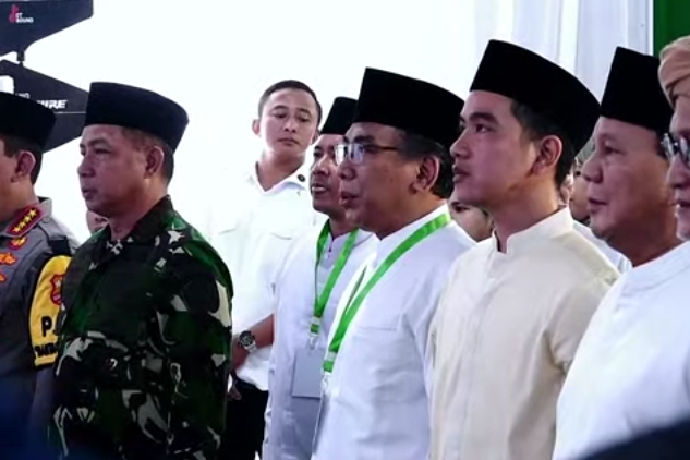 Prabowo saat hadiri halal bihalal PBNU. (Foto/PBNU)