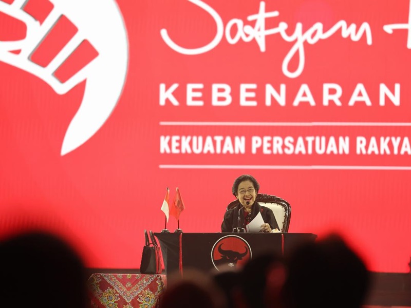 Megawati di rakernas (Beritanasional/Ahda)