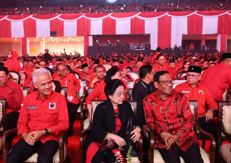 Megawati saat Rakornas PDIP (Beritanasional/Ahda)