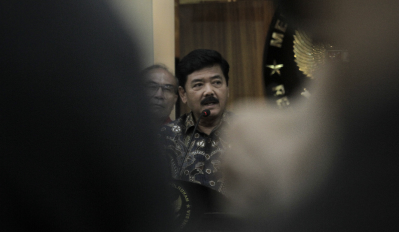 Menteri Koordinator Bidang Politik, Hukum dan Keamanan Marsekal TNI (Purn.) Hadi Tjahjanto. (BeritaNasional/Oke Atmaja).