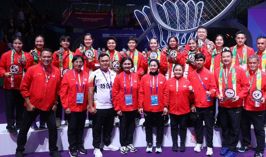 Tim bulu tangkis putri Indonesia di ajang Uber Cup 2024. (Foto/SC Instagram Badminton Indonesia)