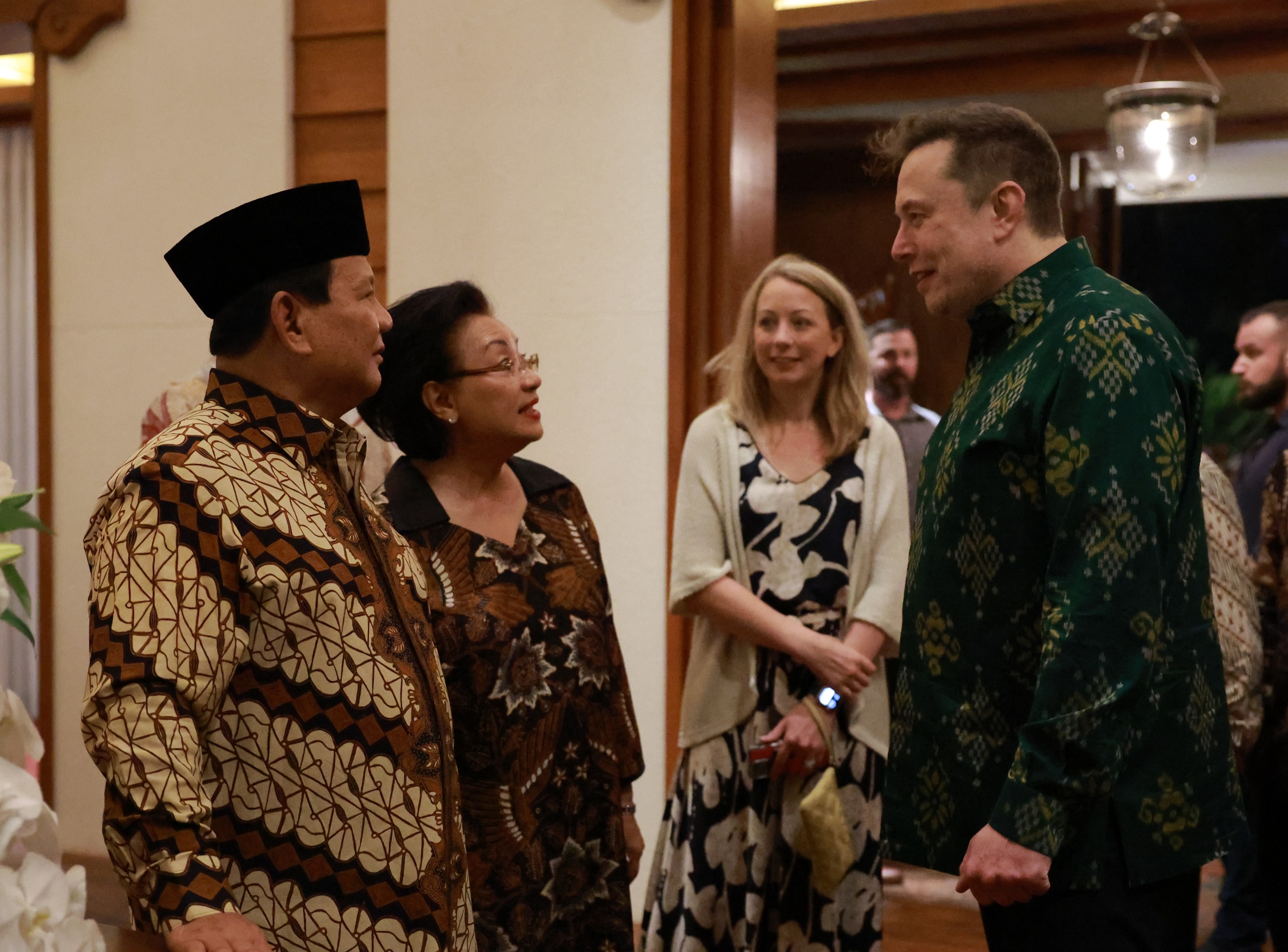 Presiden terpilih periode 2024-2029 Prabowo Subianto dan CEO SpaceX Elon Musk bertemu. (Foto/Tim Prabowo).