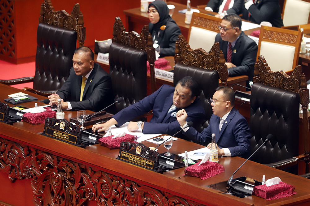 Suasana sidang paripurna DPR RI. (BeritaNasional/Elvis Sendouw)