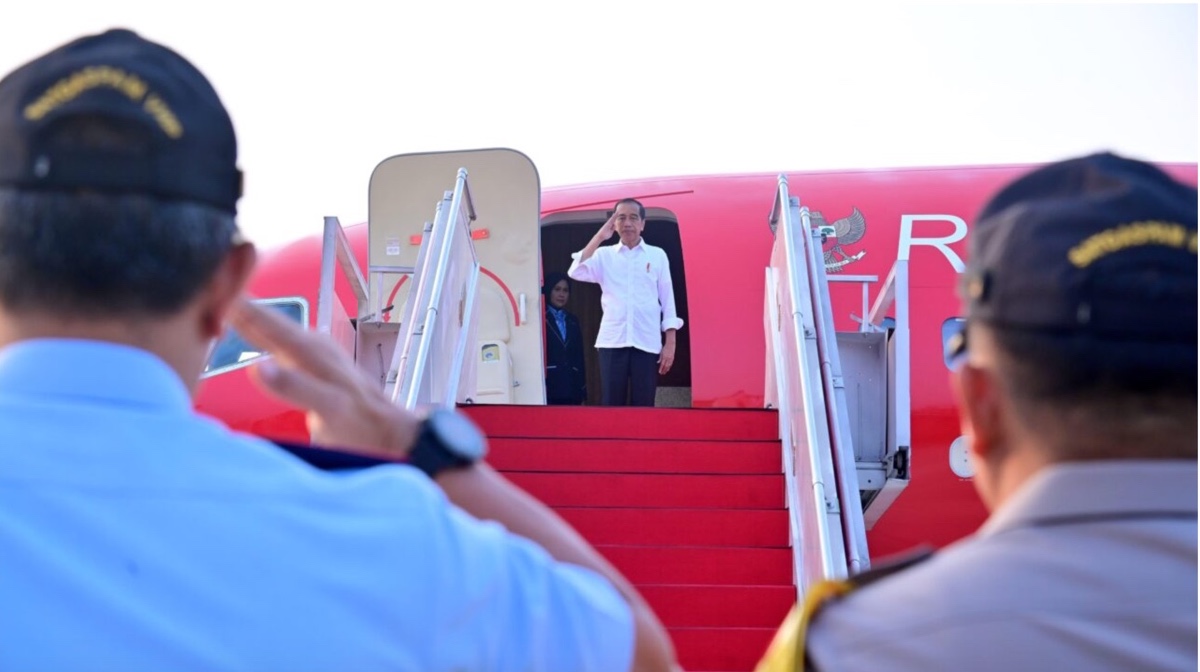 Presiden Joko Widodo bertolak menuju Provinsi Sumatra Selatan. (Foto/BPMI Setpres).