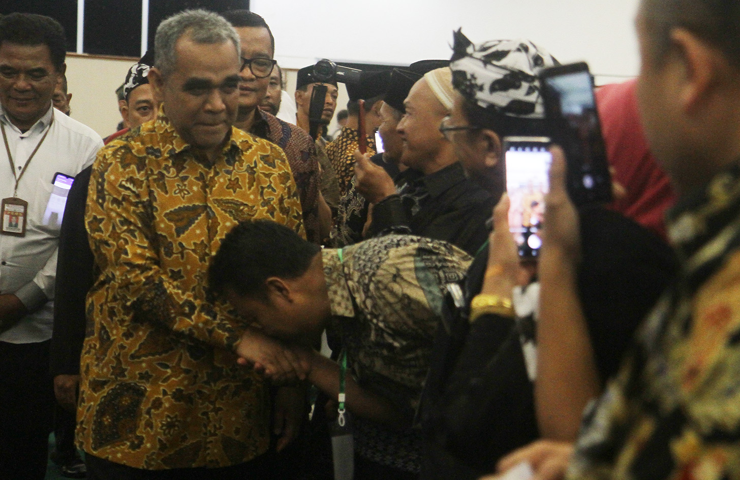 Sekjen Partai Gerindra, Ahmad Muzani menghadiri Halal Bihalal bersama Paguyuban Warteg se-Indonesia, di Kompleks Parlemen Senayan, Minggu (12/5/2024). (BeritNasional.com/Oke Atmaja)