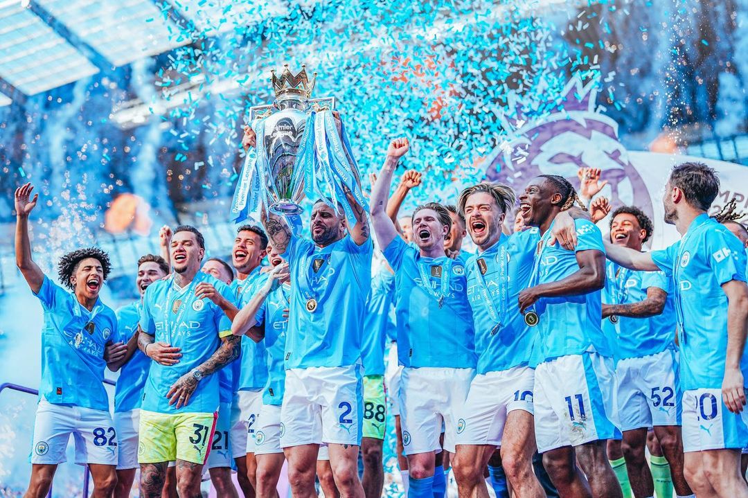 Manchester City merayakan gelar juara Liga Inggris. (Foto/instagram/mancity).