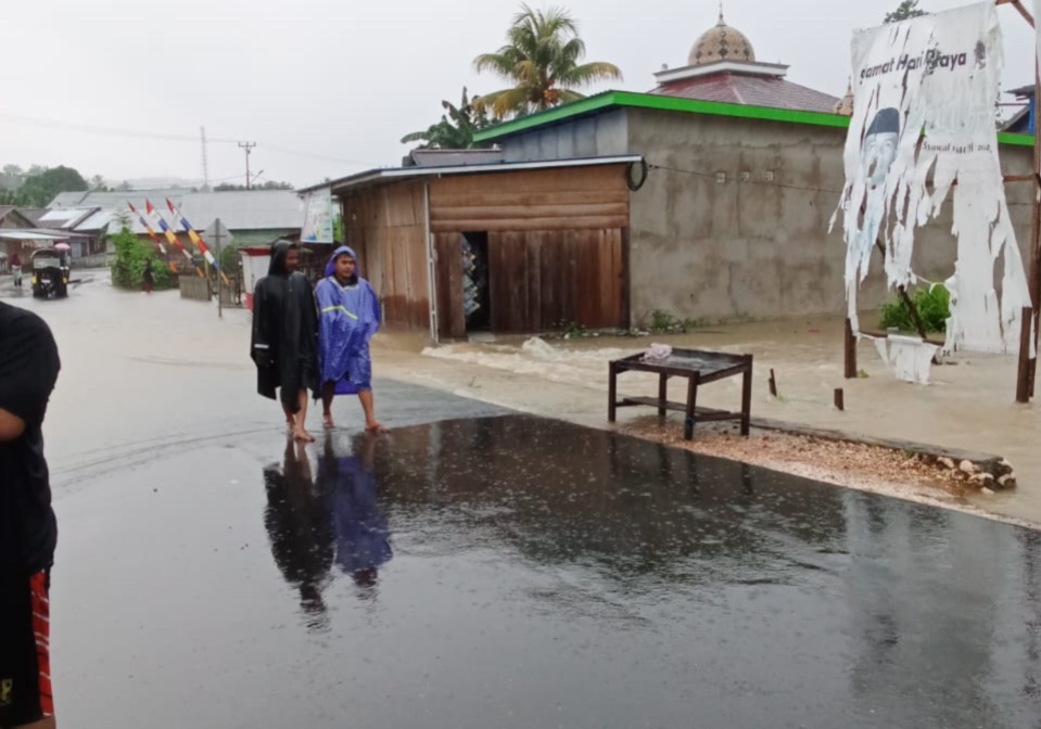 Banjir melanda tiga kecamatan di Kabupaten Banggai Laut, Sulawesi Tengah. (Foto/BNPB)