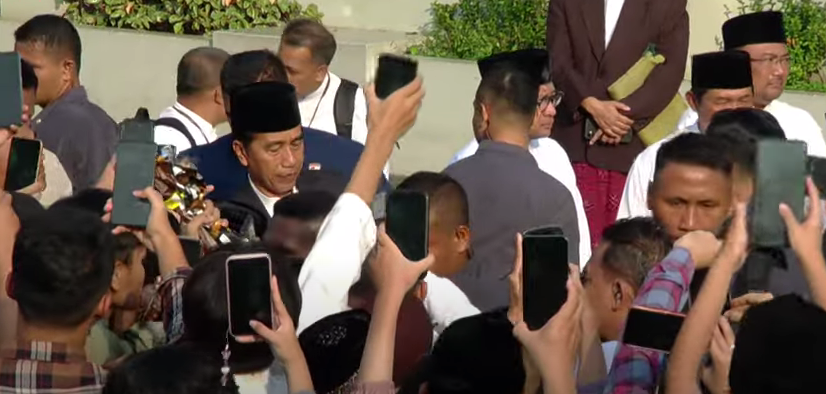 Momen presiden Jokowi saat salat Idul Adha di Semarang. (Foto/Sekretariat Presiden)