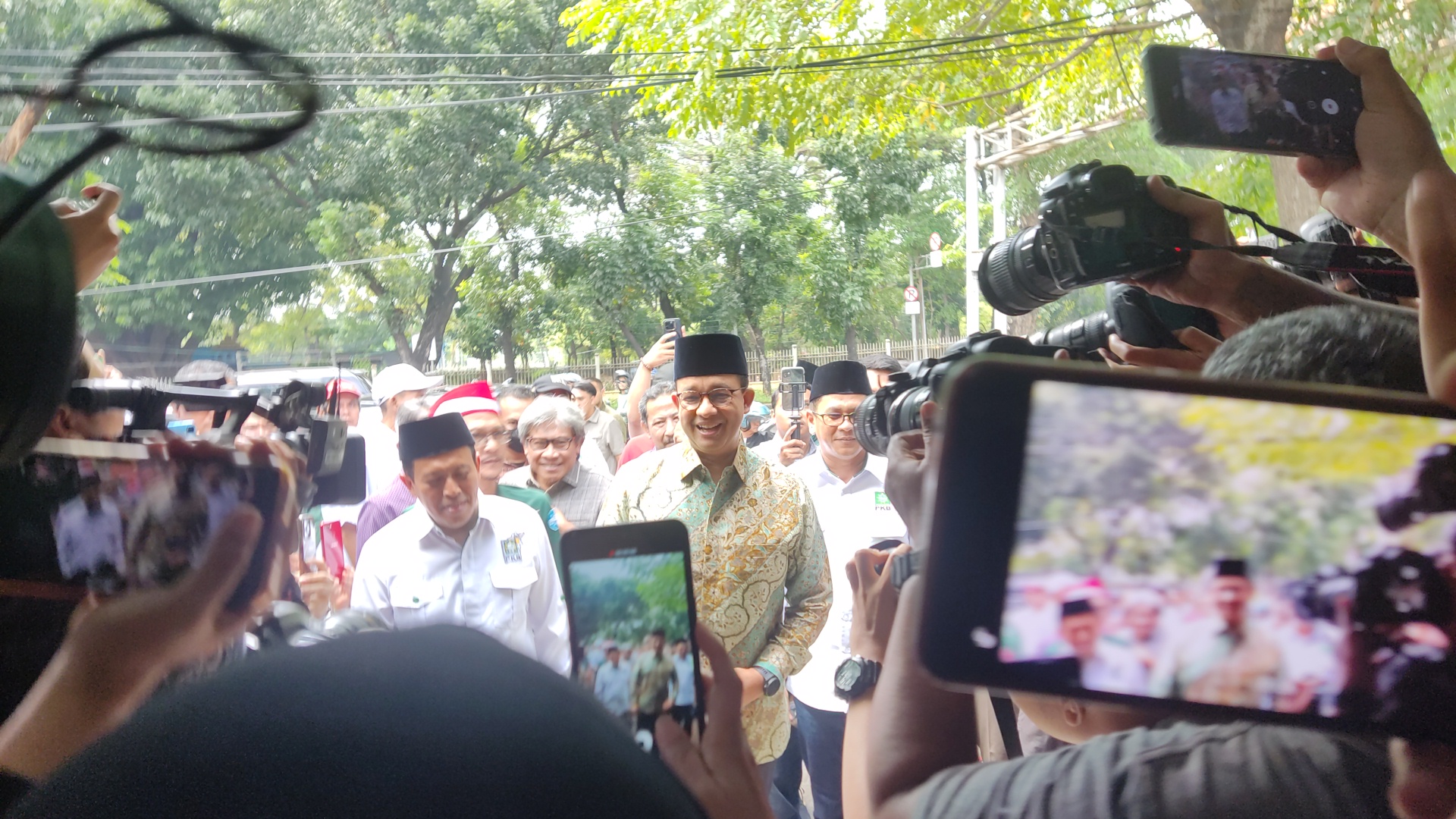 Momen Anies Baswedan temui PKB Jakarta. (Foto/Ahda Bayhaqi)